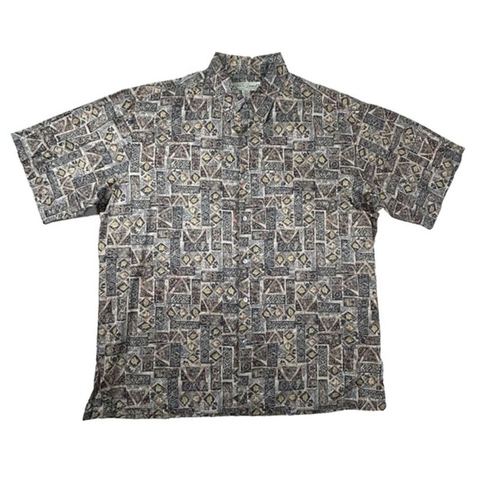 Vintage Tori Richard Shirt Mens L Cotton Lawn Hawaiian Aloha Autumn‎ Leaves USA